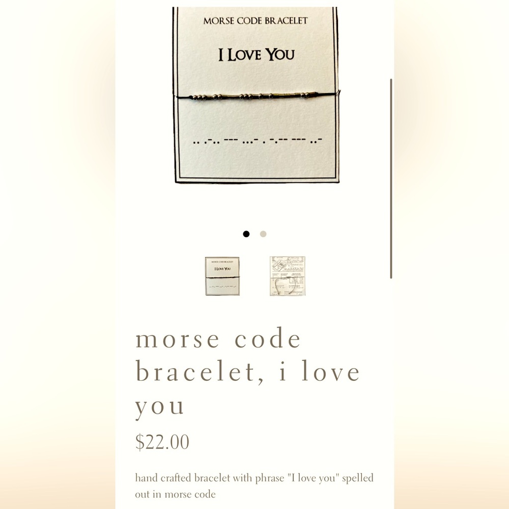 *NEW* ‘I LOVE YOU’ Morse Code bracelet.